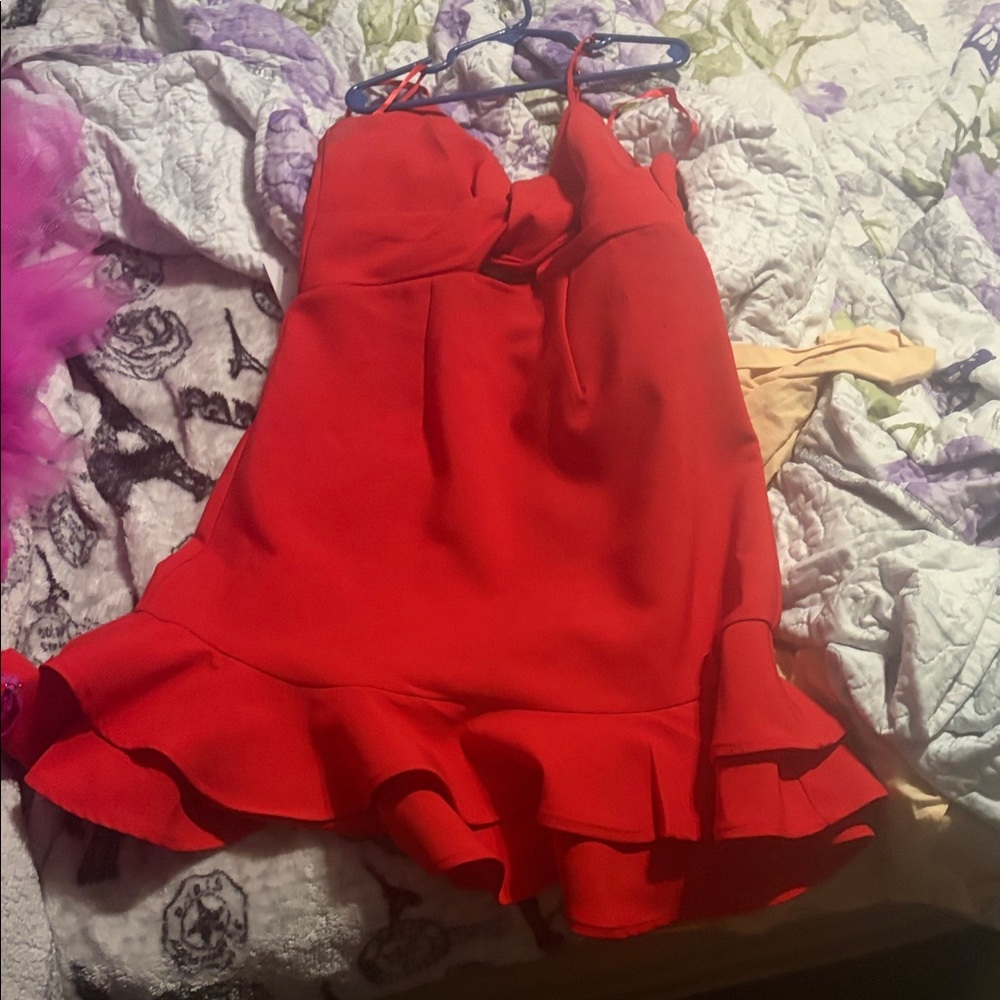 Selfie Leslie Red Mini Dress